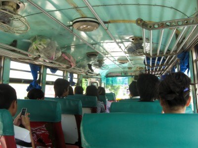 Inside the old Bus