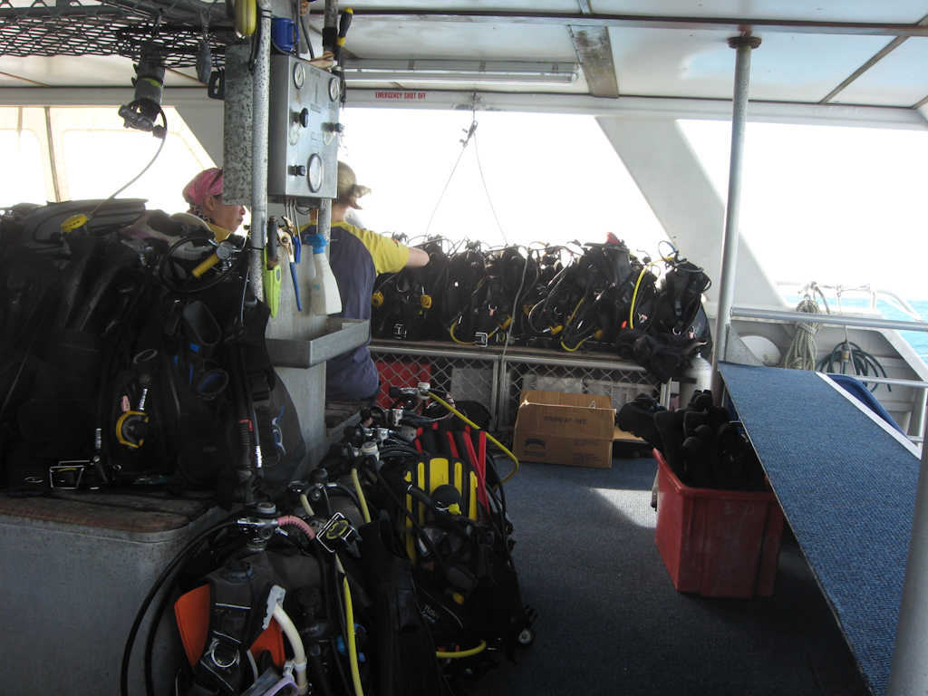 Dive Equipment on the Boat