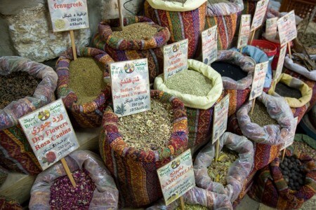 Herbs and Spices at a Shop in Nablus